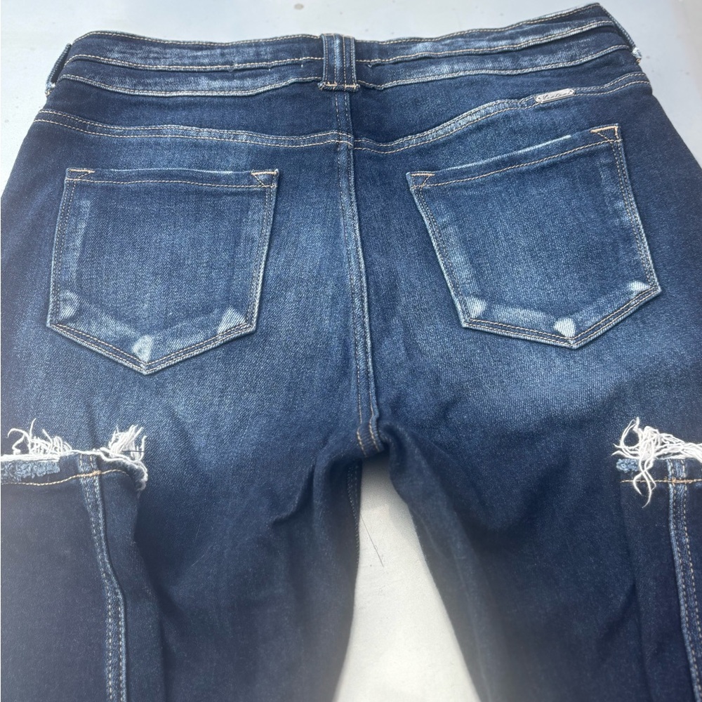 KanCan‘Kirby’ high waisted Blue Distressed Skinny Jeans stretch soft comfy